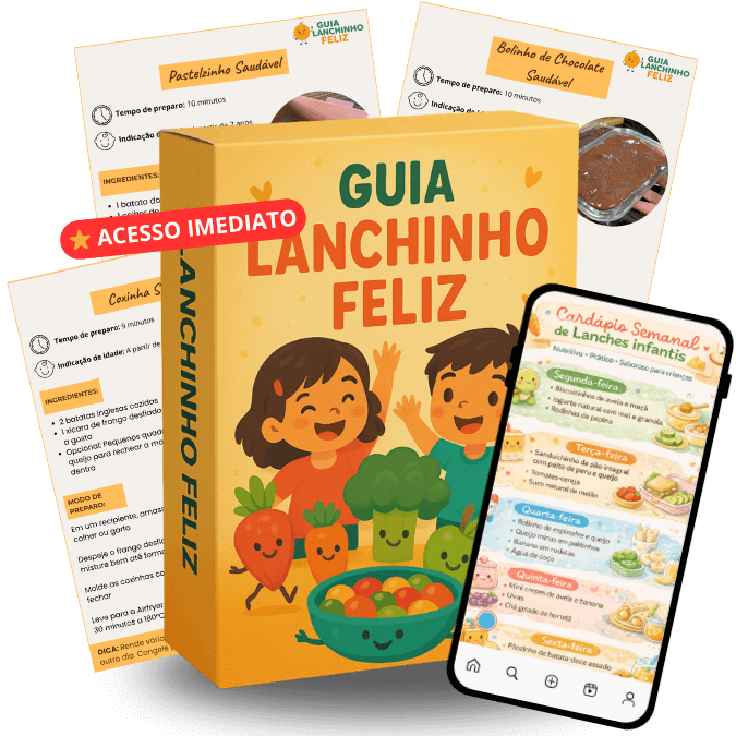 Guia Lanchinho Feliz — livro digital, páginas de receitas e cardápio no celular