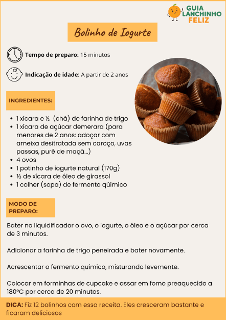 Bolinho de iogurte caseiro