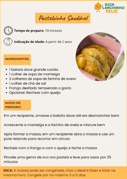 Pastelzinho assado para crianças