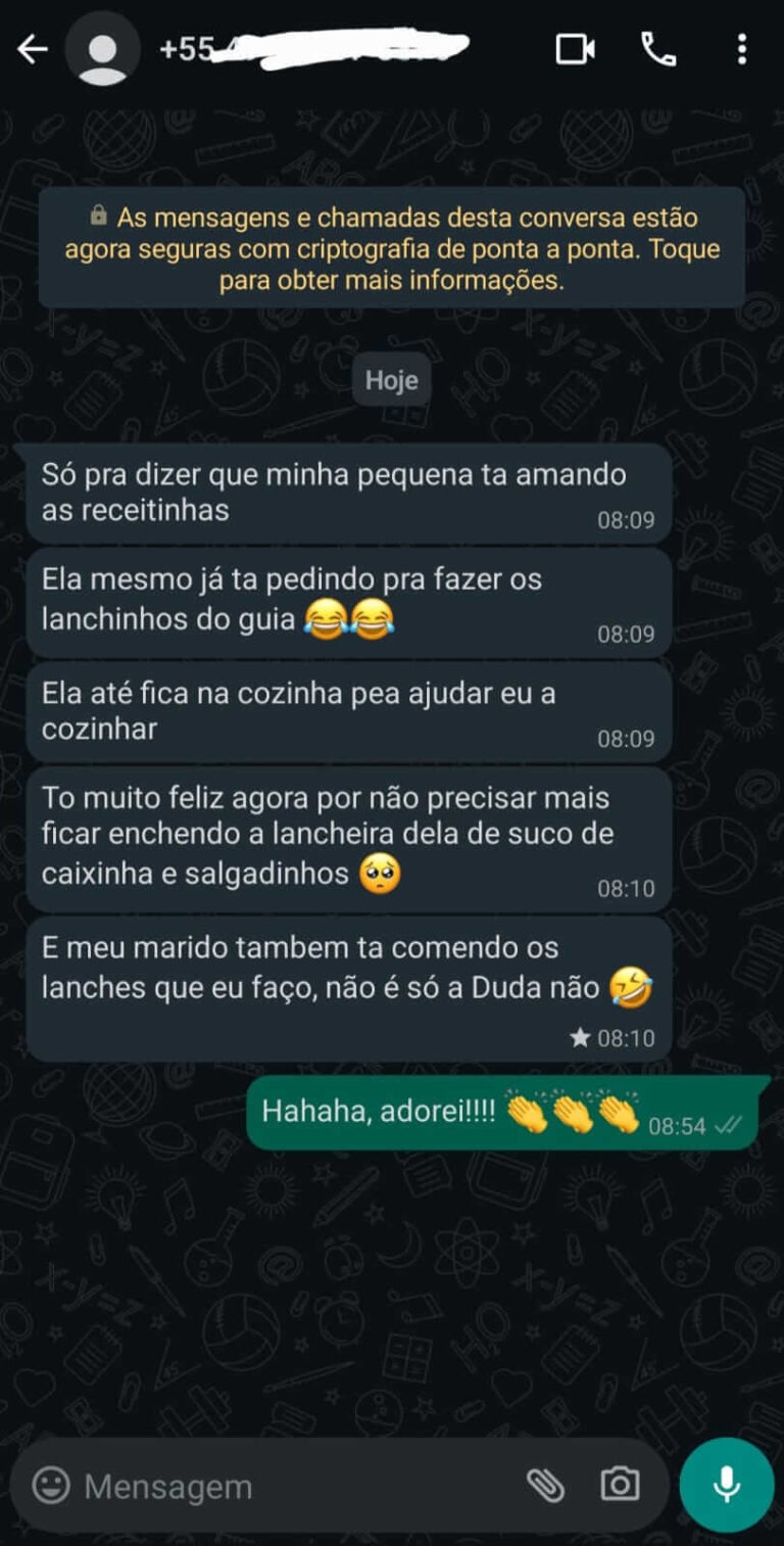 Depoimento de Patrícia R. no WhatsApp