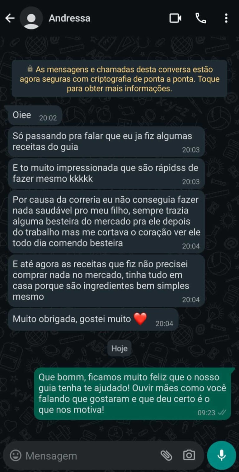 Depoimento de Mariana C. no WhatsApp